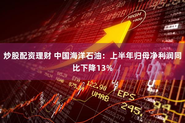 炒股配资理财 中国海洋石油：上半年归母净利润同比下降13%