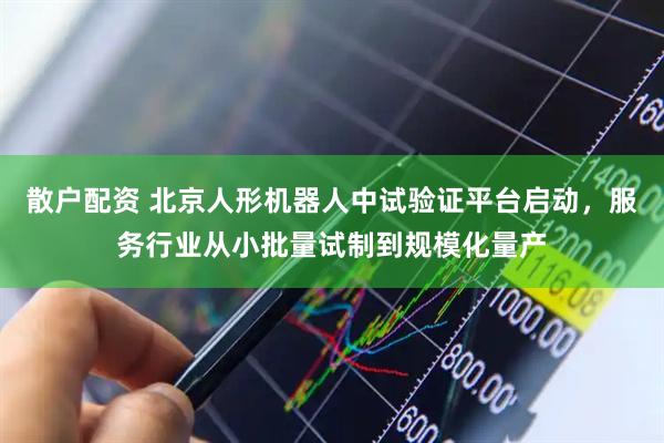 散户配资 北京人形机器人中试验证平台启动，服务行业从小批量试制到规模化量产